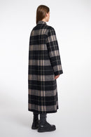 Reversible Check Coat - Night Grey Check/black