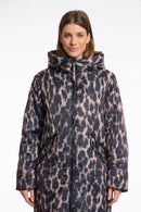 Long Hooded Coat - Leopard