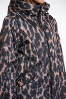 Long Hooded Coat - Leopard