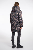 Long Hooded Coat - Leopard