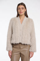 Short Faux Fur Jacket - Birch