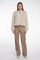 Short Faux Fur Jacket - Birch