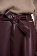Chelsea Faux Leather Skirt - Chocolate Bean