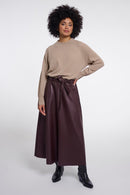 Chelsea Faux Leather Skirt - Chocolate Bean