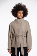 Cornelia Belted Coat - Toffee Melange