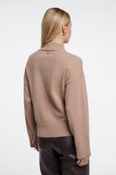 Melis High Neck Jumper - Dusty Oat