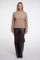 Melis High Neck Jumper - Dusty Oat