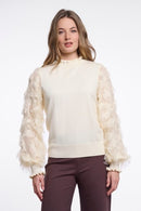 Janique Sleeve Detail Jumper - Birch