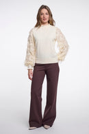 Janique Sleeve Detail Jumper - Birch