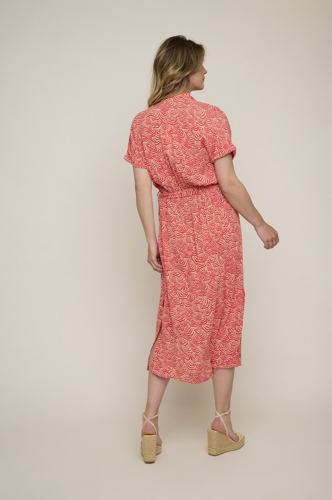 Envi Short Sleeve Dress - Coral Waves