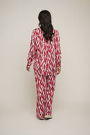 Dawny Print Wide Leg Trouser - Salsa Ikat