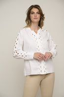 Demi Fancy Tape Blouse - White