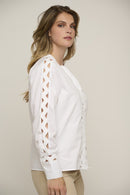 Demi Fancy Tape Blouse - White