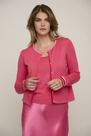 Josia Fitted Short Cardigan - Lipgloss
