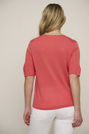 Grady V Neck Top - Coral