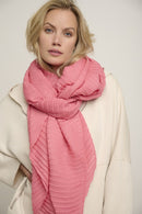 Plisse Scarf - Coral