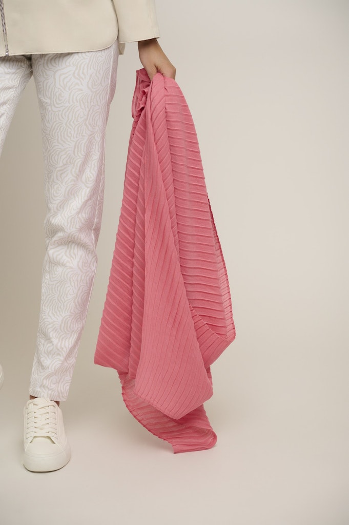 Plisse Scarf - Coral