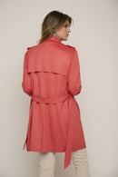Kyona Trenchcoat - Coral