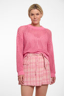 Perforated Jumper - Bright Pink