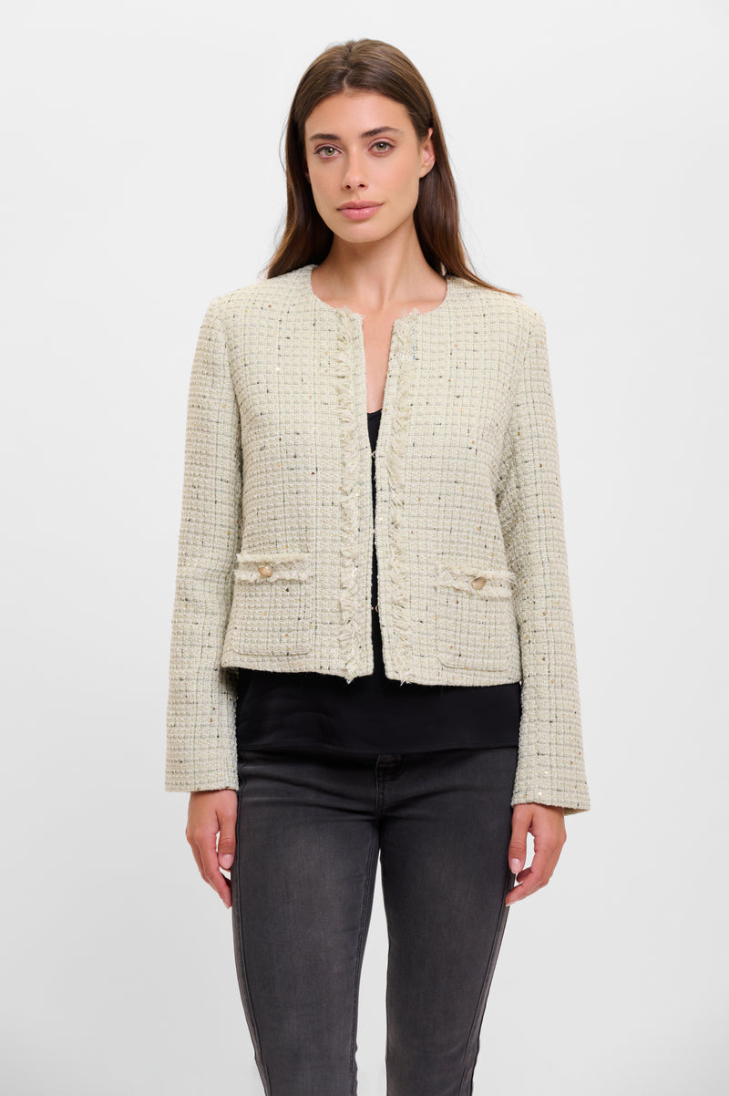 Tweed Jacket - Dusty Khaki
