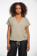 V Neck T-Shirt - Tea