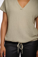 V Neck T-Shirt - Tea