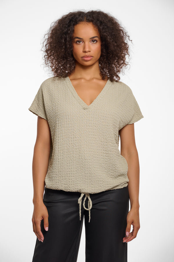 V Neck T-Shirt - Tea