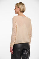 V Neck Love Jumper - Cream