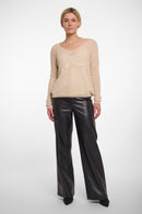 V Neck Love Jumper - Cream
