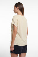 V Neck Top - Cream