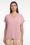 V Neck Top - Blush