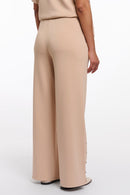 Gloria Wide Leg Trouser - Oat