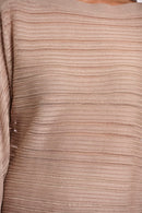 3/4 Sleeve Wide Neck Top - Oat