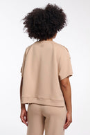 Tate Button Detail Top - Oat