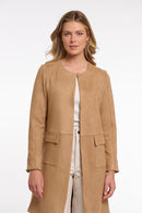 Camiel Long Open Jacket - Burlywood
