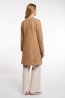 Camiel Long Open Jacket - Burlywood