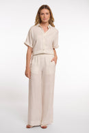 Nour Wide Leg Trouser - Snow White Labyrinth