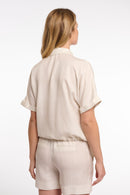 Rune Cropped Blouse - Snow White Labyrinth