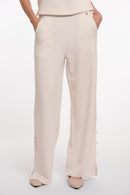 Gloria Wide Leg Trouser - Snow White