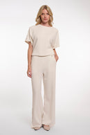 Gloria Wide Leg Trouser - Snow White