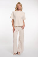 Tate Button Detail Top - Snow White