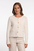 Yamin Button Cardigan - Snow White