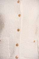 Yamin Button Cardigan - Snow White