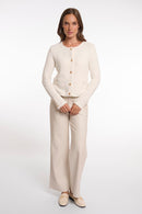 Yamin Button Cardigan - Snow White