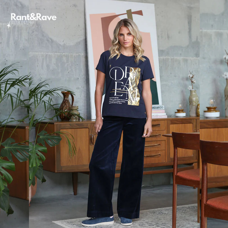 Rochelle Wide Leg Cord - Navy