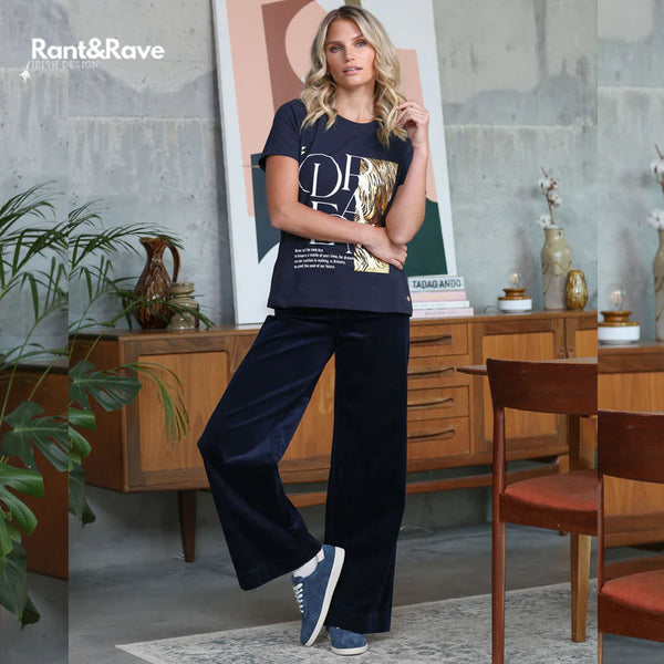 Rochelle Wide Leg Cord - Navy