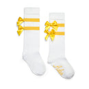 Dawn Triple Bow Knee High Sock - Bright White