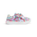 Bowie Printed Bow Trainer - Pink Gloss