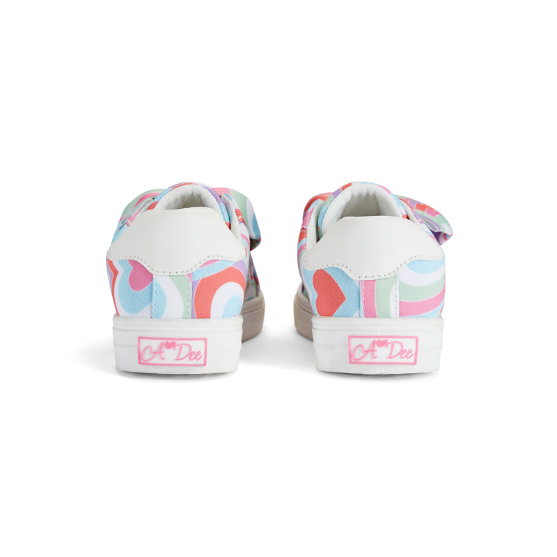 Bowie Printed Bow Trainer - Pink Gloss