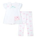 Rita Back Insert Legging Set - Bright White